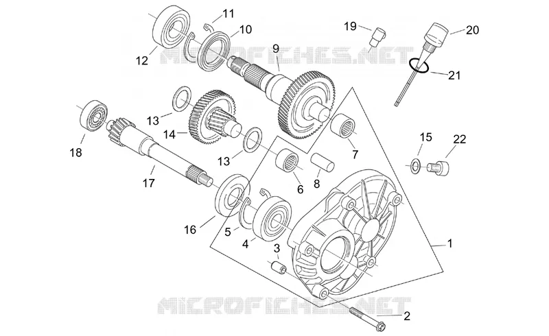 Transmission final drive Aprilia APRILIA-SCOOTER 125 MOJITO 2001  Mojito