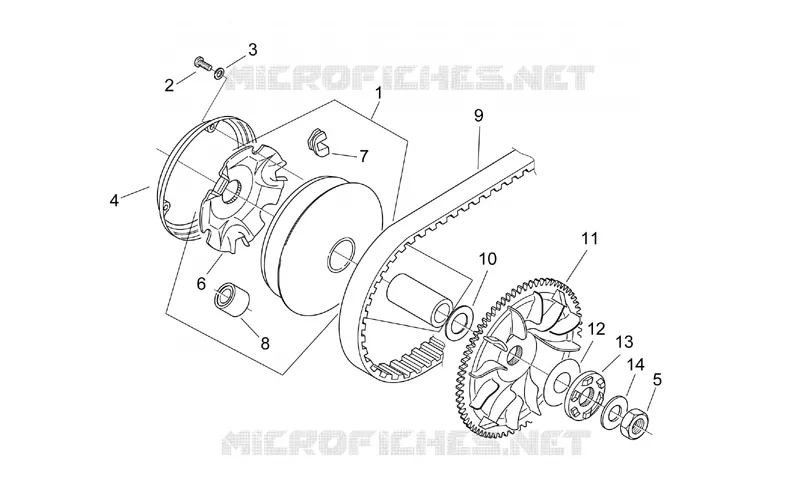 Variator assembly Aprilia APRILIA-SCOOTER 125 MOJITO 1999  Mojito