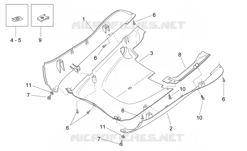 Central body - Underpanel Aprilia APRILIA-SCOOTER 125 MOJITO 2008  Mojito E3