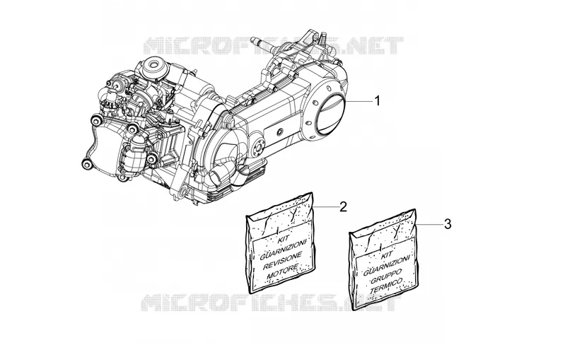 Engine - Gaskets Aprilia APRILIA-SCOOTER 125 MOJITO 2008  Mojito E3
