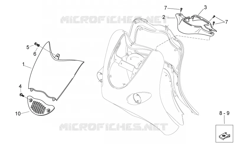 Front body - Front fairing Aprilia APRILIA-SCOOTER 125 MOJITO 2008  Mojito E3