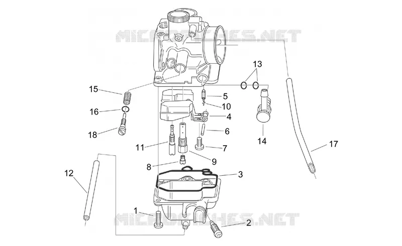 Carburettor II Aprilia APRILIA-SCOOTER 50 MOJITO 2001  Mojito Custom 2T (engine Aprilia)