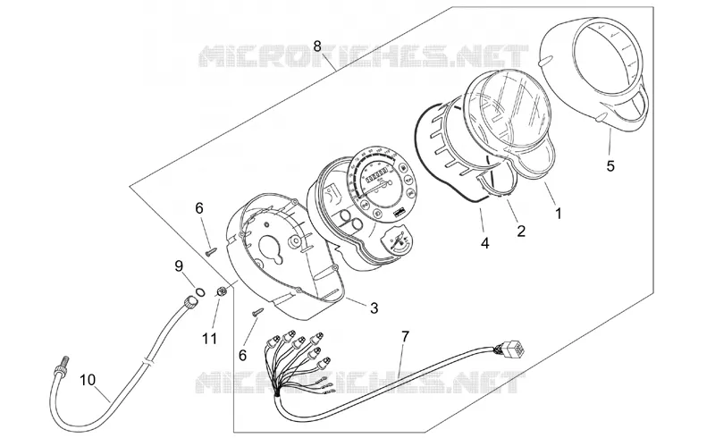 Dashboard Aprilia APRILIA-SCOOTER 50 MOJITO 2002  Mojito Custom 2T (engine Aprilia)