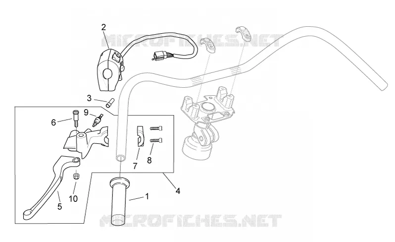 LH Controls Aprilia APRILIA-SCOOTER 50 MOJITO 2008  Mojito Custom 2T (engine Piaggio)