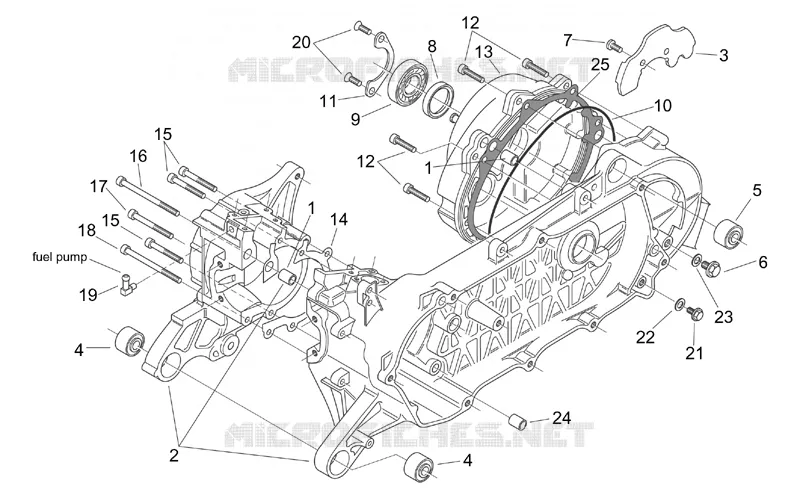 Crank-case Aprilia APRILIA-SCOOTER 50 MOJITO 1999  Mojito Retro 2T (engine Aprilia)