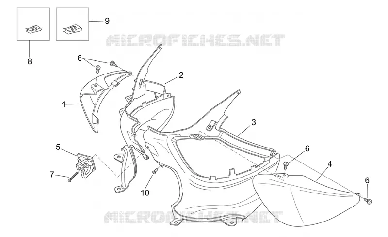 Rear body I Aprilia APRILIA-SCOOTER 50 MOJITO 2003  Mojito Retro 2T (engine Aprilia)