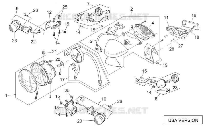 USA lights Aprilia APRILIA-SCOOTER 50 MOJITO 2002  Mojito Retro 2T (engine Aprilia)