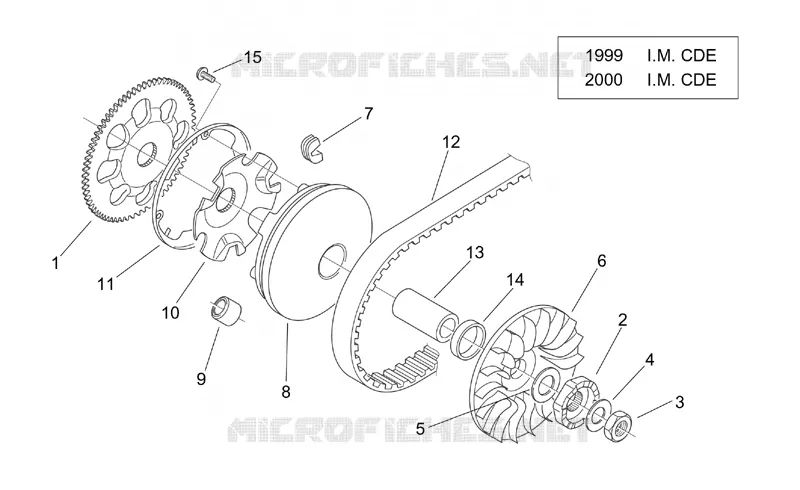 Variator II ('99-2001 I.M. C) Aprilia APRILIA-SCOOTER 50 MOJITO 1999  Mojito Retro 2T (engine Aprilia)