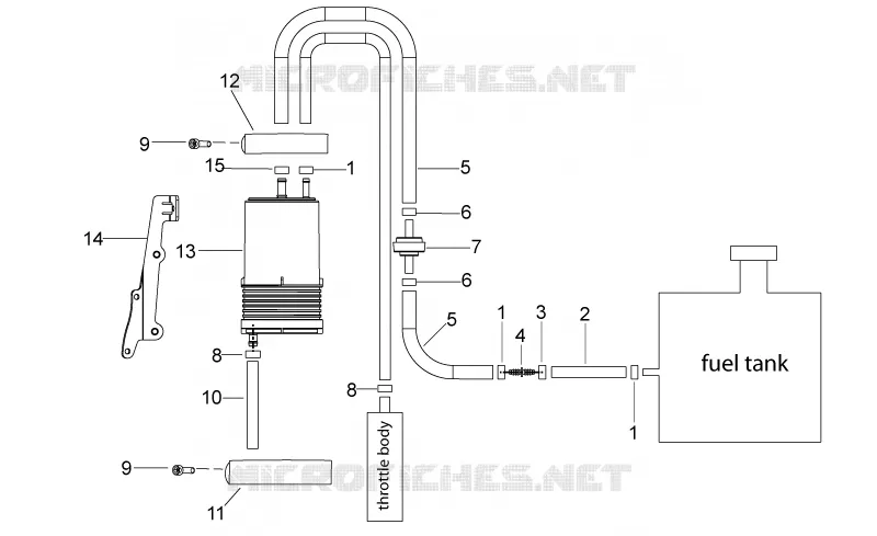 Fuel vapour recover system Aprilia APRILIA-MOTORCYCLES 850 NA-MANA 2007  NA Mana