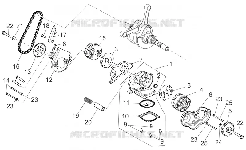 Oil pump Aprilia APRILIA-MOTORCYCLES 850 NA-MANA 2011  NA Mana