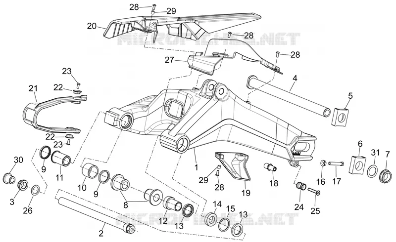 Swing arm Aprilia APRILIA-MOTORCYCLES 850 NA-MANA 2009  NA Mana