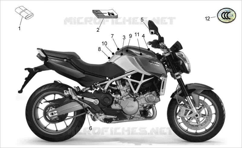 Toolkit+handbooks Aprilia APRILIA-MOTORCYCLES 850 NA-MANA 2010  NA Mana