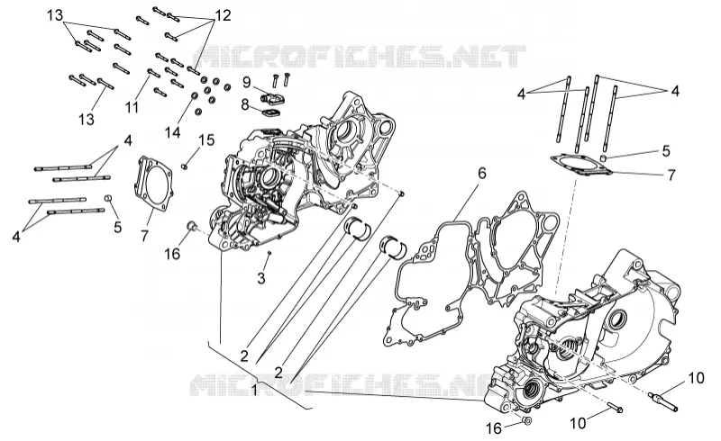 Crankcases I Aprilia APRILIA-MOTORCYCLES 850 NA-MANA 2013  NA Mana GT