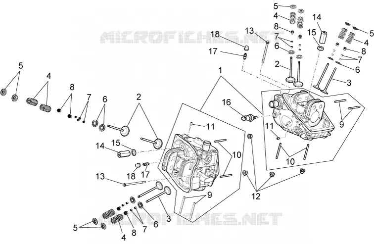 Cylinder head - valves Aprilia APRILIA-MOTORCYCLES 850 NA-MANA 2010  NA Mana GT