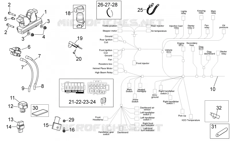 Electrical system I Aprilia APRILIA-MOTORCYCLES 850 NA-MANA 2011  NA Mana GT