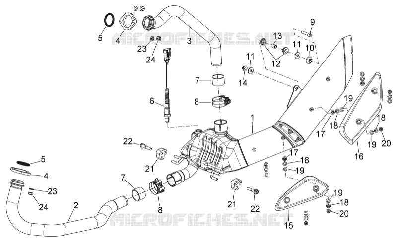 Exhaust unit Aprilia APRILIA-MOTORCYCLES 850 NA-MANA 2011  NA Mana GT
