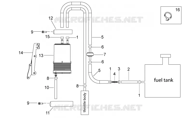 Fuel vapour recover system Aprilia APRILIA-MOTORCYCLES 850 NA-MANA 2010  NA Mana GT