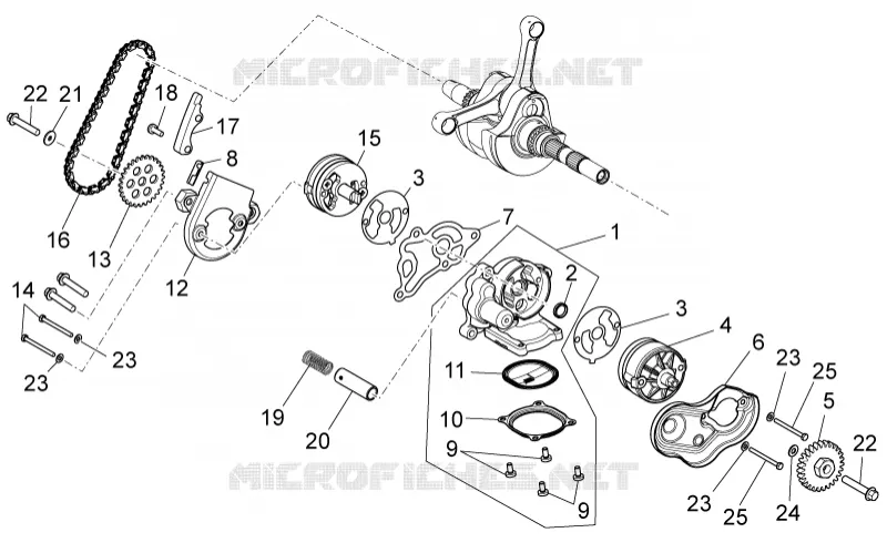 Oil pump Aprilia APRILIA-MOTORCYCLES 850 NA-MANA 2010  NA Mana GT