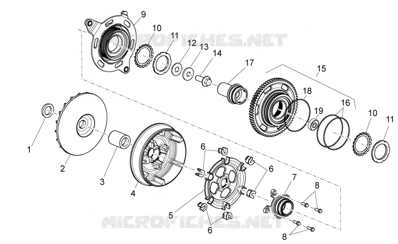 Transmission I Aprilia APRILIA-MOTORCYCLES 850 NA-MANA 2013  NA Mana GT