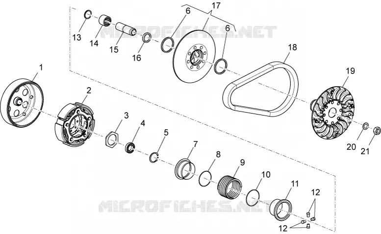 Transmission III Aprilia APRILIA-MOTORCYCLES 850 NA-MANA 2010  NA Mana GT