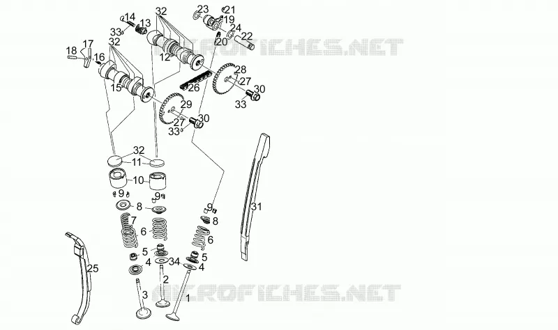 Valves N>S Aprilia APRILIA-MOTORCYCLES 650 PEGASO 1995  PEGASO
