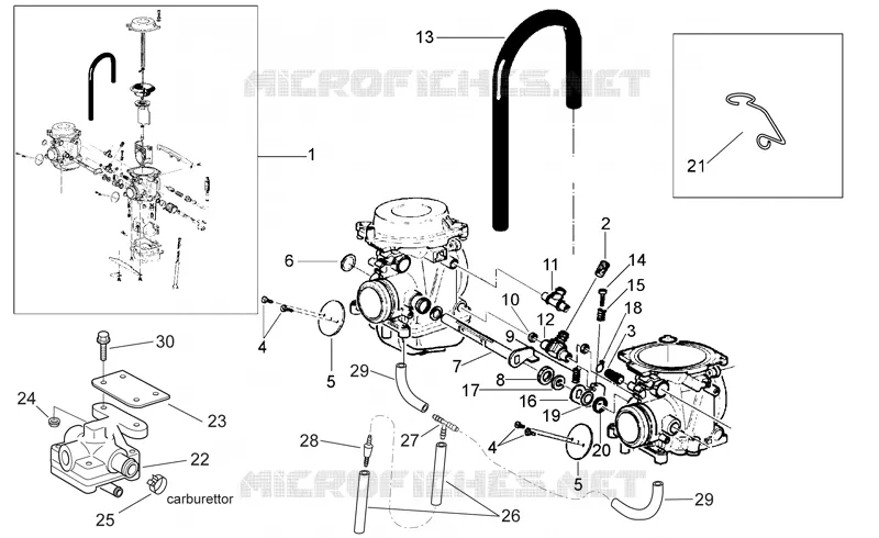 Carburettor I Aprilia APRILIA-MOTORCYCLES 650 PEGASO 1998  Pegaso