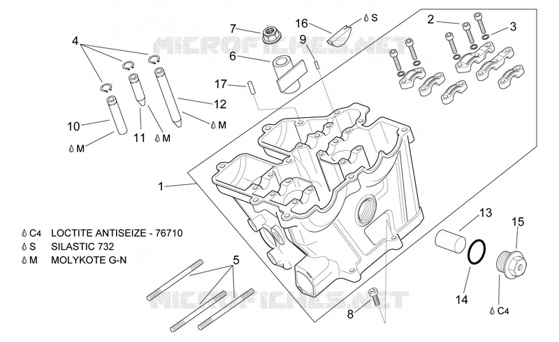 Cylinder head Aprilia APRILIA-MOTORCYCLES 650 PEGASO 1998  Pegaso