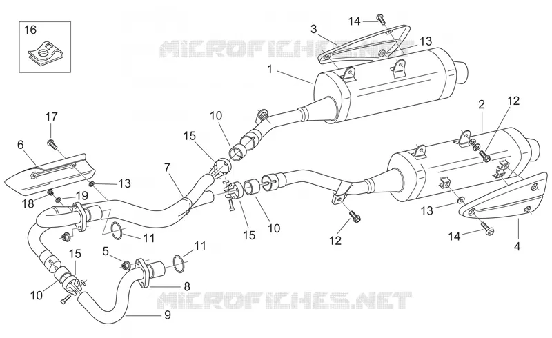 Exhaust unit Aprilia APRILIA-MOTORCYCLES 650 PEGASO 1998  Pegaso