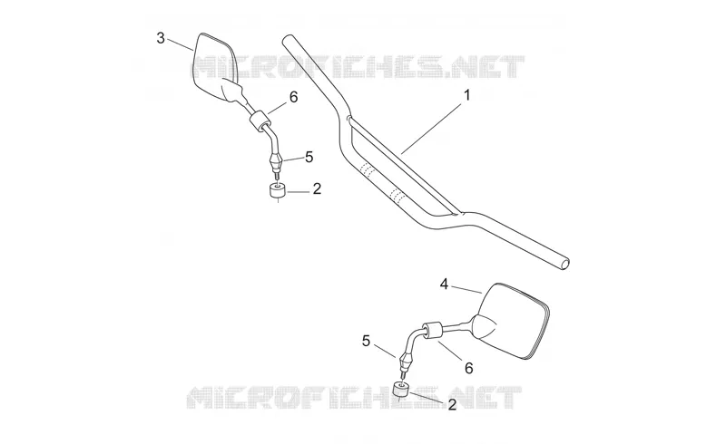Handlebar - Mirrors Aprilia APRILIA-MOTORCYCLES 650 PEGASO 1999  Pegaso