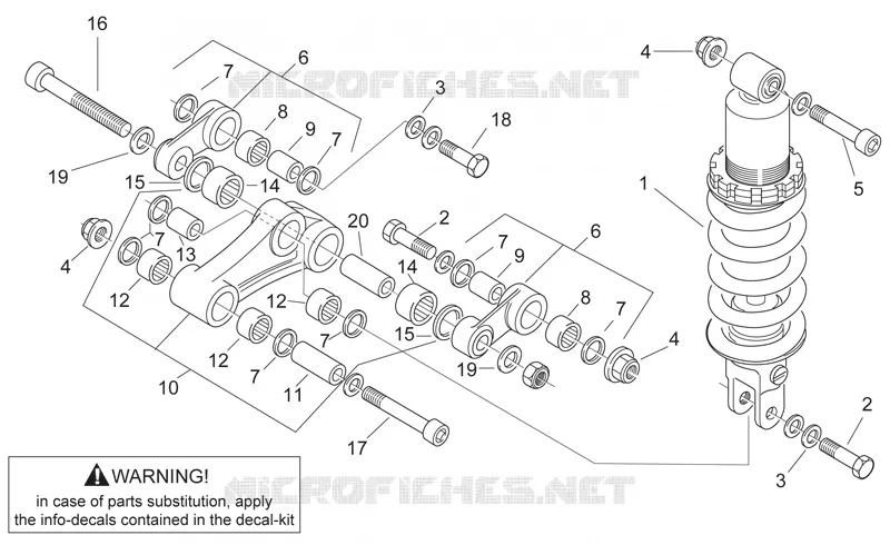 Rear shock absorber Aprilia APRILIA-MOTORCYCLES 650 PEGASO 1998  Pegaso