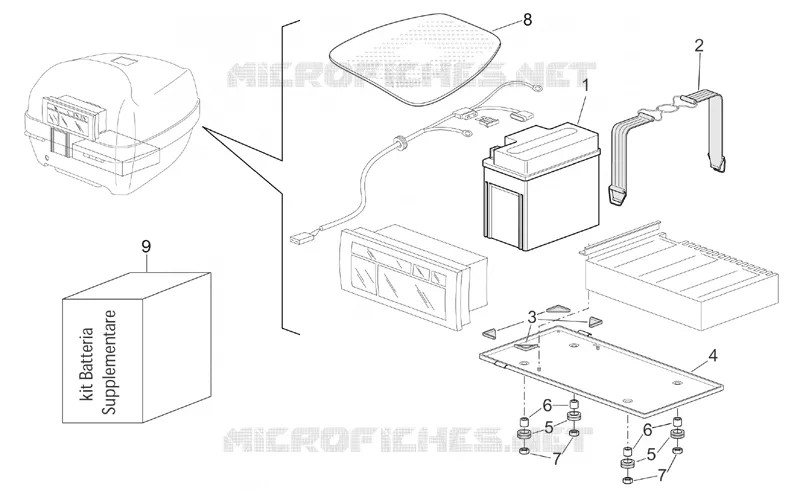 Additional battery kit Aprilia APRILIA-MOTORCYCLES 650 PEGASO 2002  Pegaso IE
