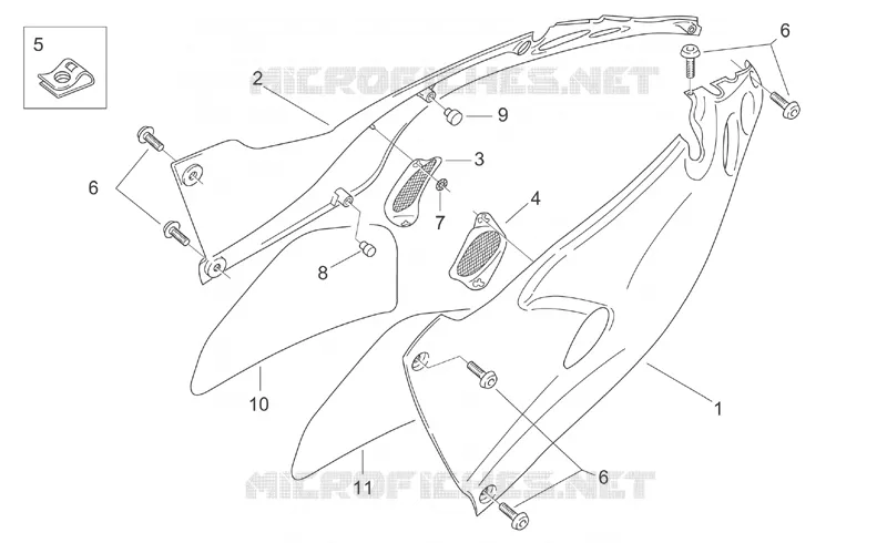 Central body Aprilia APRILIA-MOTORCYCLES 650 PEGASO 2002  Pegaso IE