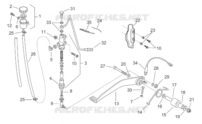 Rear master cylinder Aprilia APRILIA-MOTORCYCLES 650 PEGASO 2001  Pegaso IE