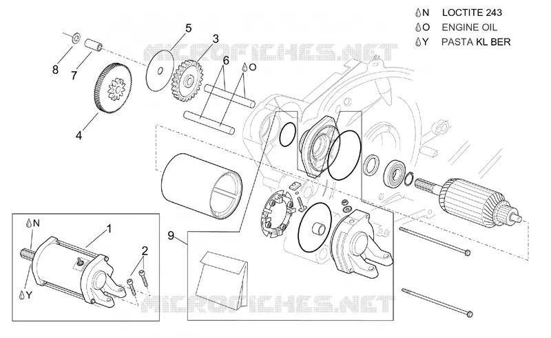 Starter motor Aprilia APRILIA-MOTORCYCLES 650 PEGASO 2003  Pegaso IE