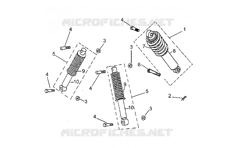 Front/rear shock absorber Aprilia APRILIA-QUAD 180 QUASAR 2004  Quasar