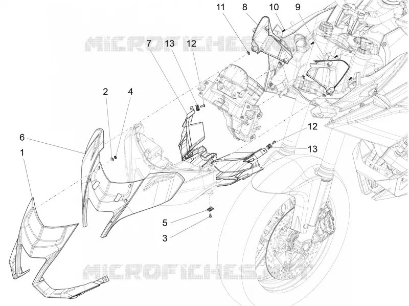 FRONT FAIRING Aprilia APRILIA-MOTORCYCLES 1200 CAPONORD 2015  Caponord Rally