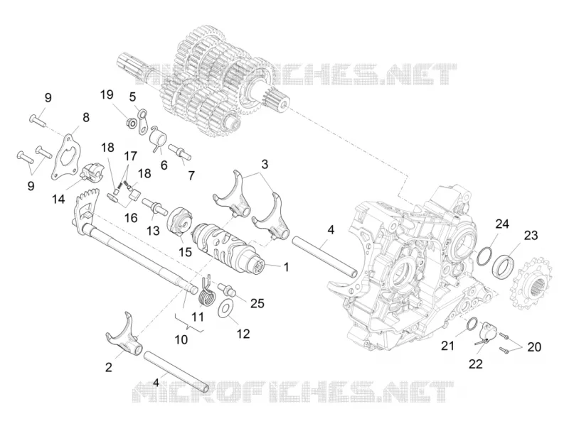 GEAR CHANGE MECHANISM Aprilia APRILIA-MOTORCYCLES 1200 CAPONORD 2015  Caponord Rally
