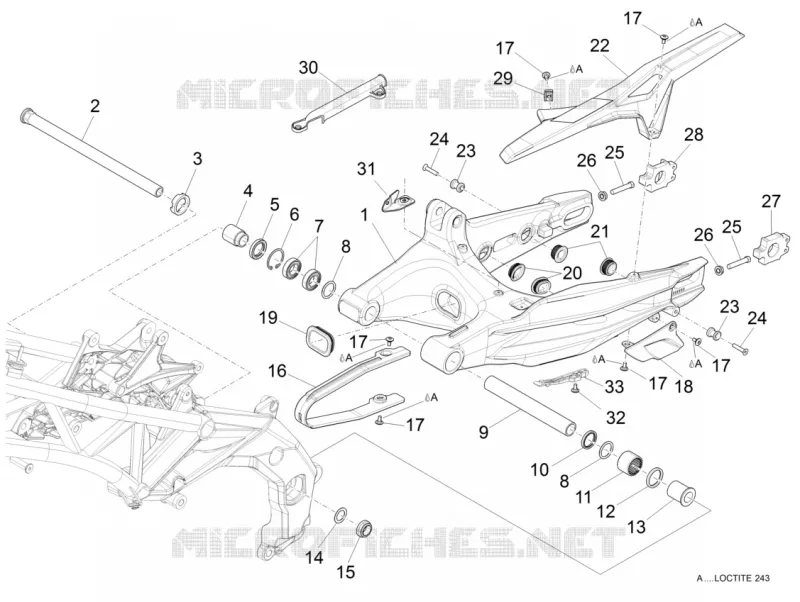 SWINGARM Aprilia APRILIA-MOTORCYCLES 1200 CAPONORD 2016  Caponord Rally