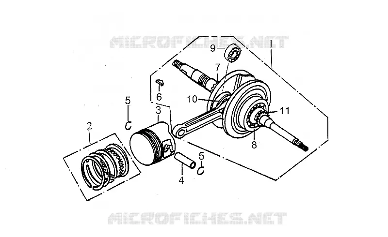 Crankshaft cpl. Aprilia APRILIA-QUAD 180 QUASAR 2003  Quasar