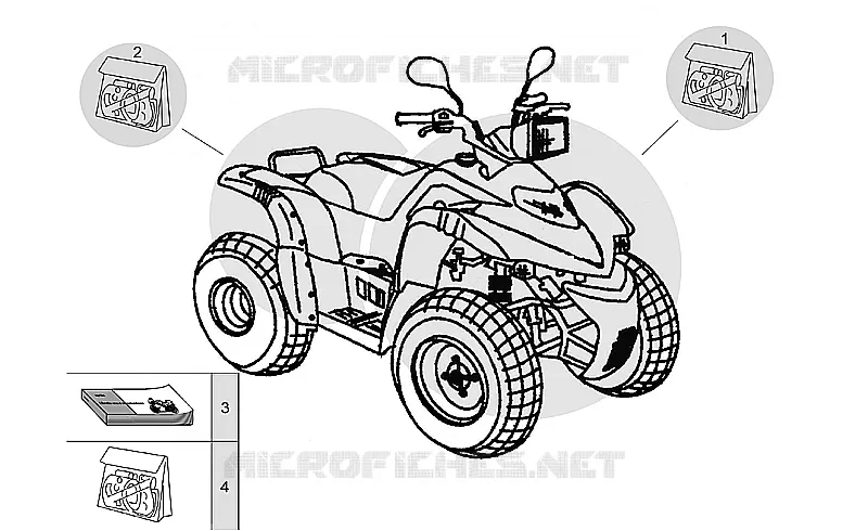 Decal set-Use+maintenance book Aprilia APRILIA-QUAD 180 QUASAR 2003  Quasar