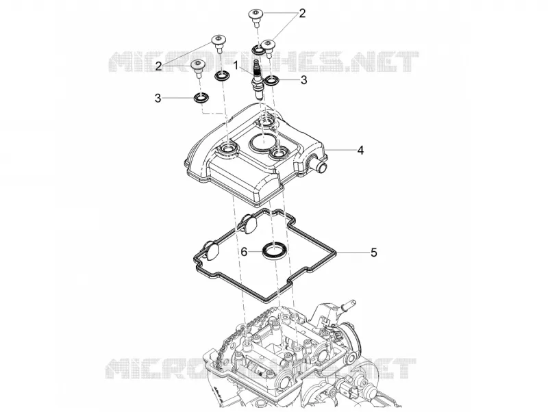 CYLINDER HEAD COVER Aprilia APRILIA-MOTORCYCLES 125 RS 2023  RS 125 4T Euro 5 ABS