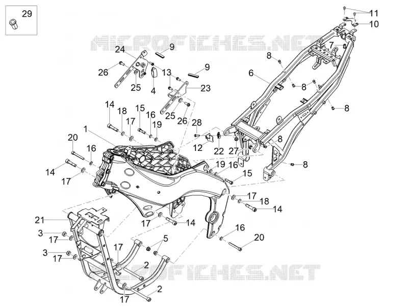 FRAME Aprilia APRILIA-MOTORCYCLES 125 RS 2022  RS 125 4T Euro 5 ABS