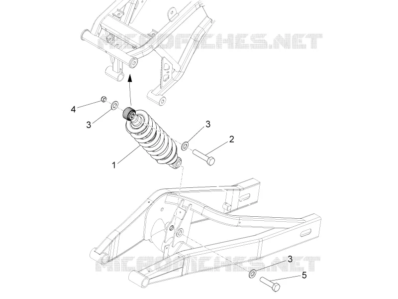 SHOCK ABSORBER Aprilia APRILIA-MOTORCYCLES 125 RS 2022  RS 125 4T Euro 5 ABS