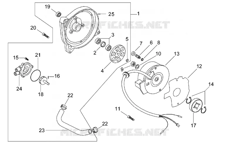Flywheel - Water pump Aprilia APRILIA-SCOOTER 50 RALLY 1997  Rally H2O