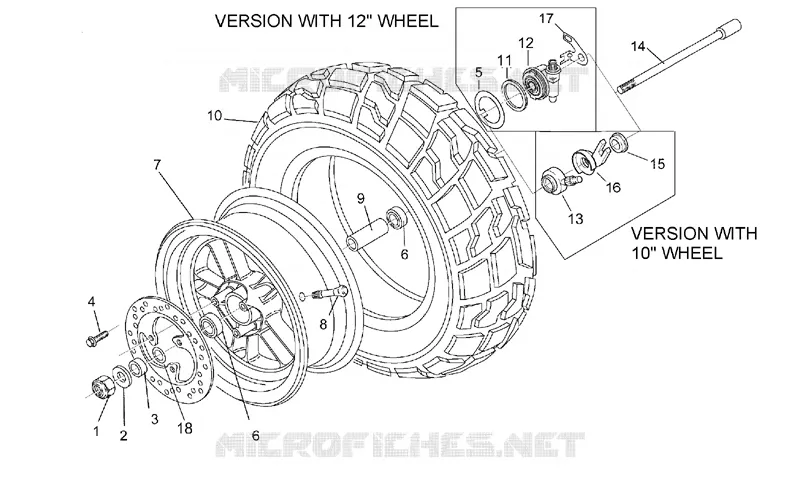 Front wheel Aprilia APRILIA-SCOOTER 50 RALLY 1999  Rally H2O
