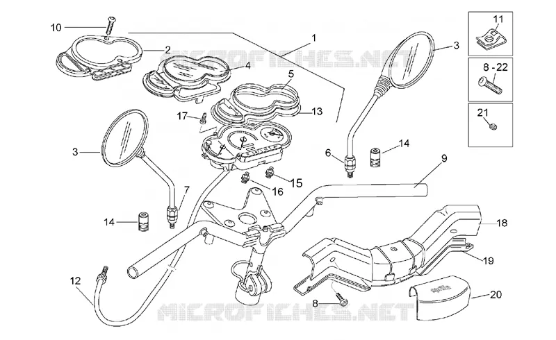 Handlebar - Dashboard Aprilia APRILIA-SCOOTER 50 RALLY 1999  Rally H2O