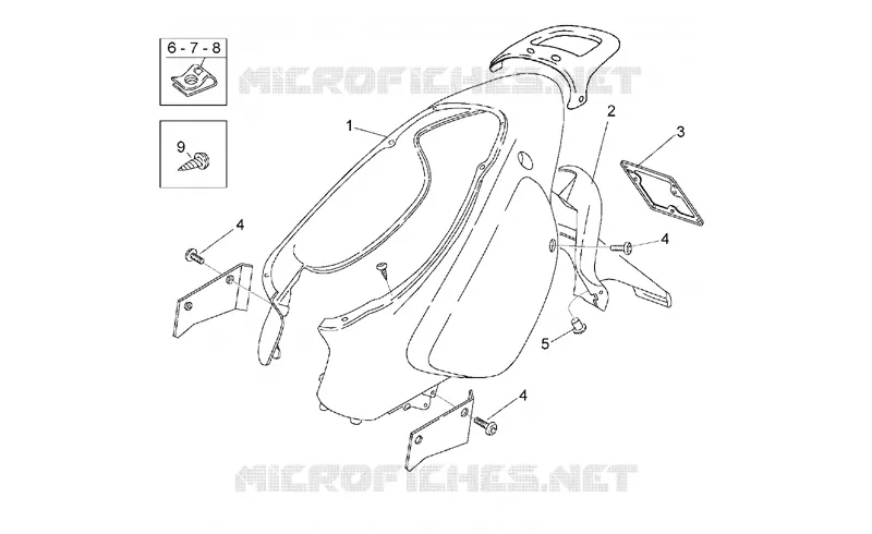 Rear body I Aprilia APRILIA-SCOOTER 50 RALLY 1997  Rally H2O
