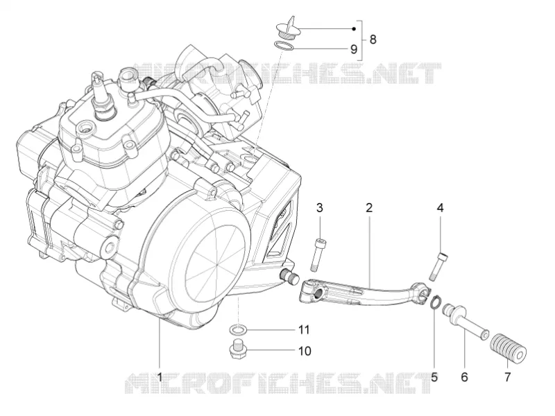 ENGINE - GEAR LEVER - SPROCKET Aprilia APRILIA-MOTORCYCLES 50 RS4 2015  RS4 50 2T