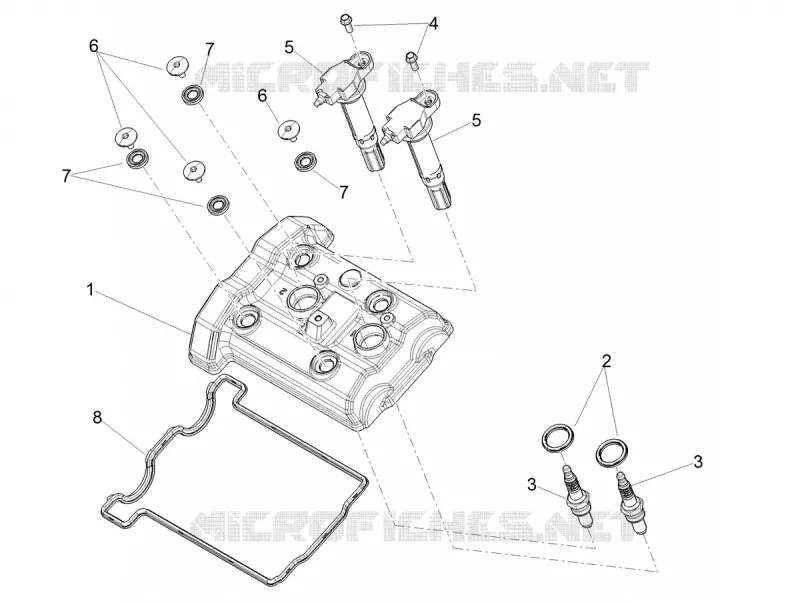 Cylinder head cover Aprilia APRILIA-MOTORCYCLES 660 RS 2020  RS 660 4T 8V Euro 5 ABS