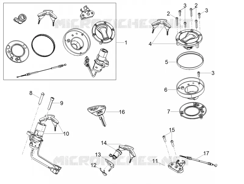 LOCKS Aprilia APRILIA-MOTORCYCLES 660 RS 2020  RS 660 4T 8V Euro 5 ABS